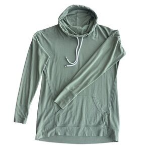 Southern Tide Sage Green Drawstring Mock Neck Pullover Pima Cotton Modal Small